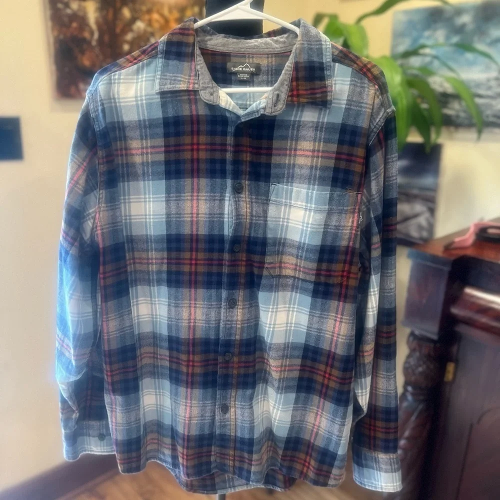 Vintage Eddie Bauer flannel shirt size XL - Picture 1 of 5
